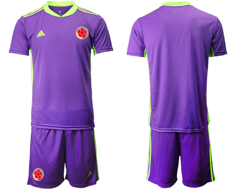 Men 2020-2021 Season National team Colombia goalkeeper purple Soccer Jersey1